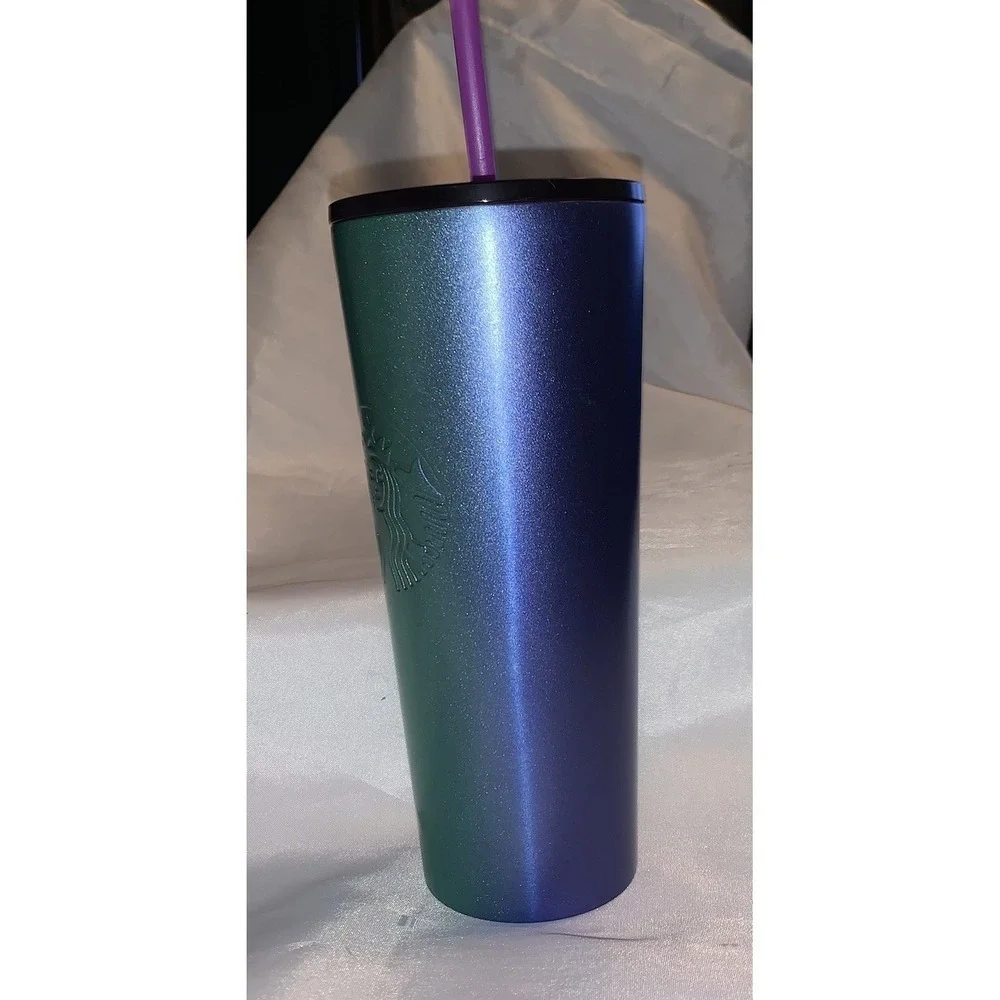 Starbucks Ombre Tumbler‎ 24oz/710ml Green Blue Summer 2020 Stainless Steel